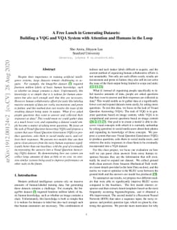 A Free Lunch in Generating Datasets: Building a VQG and VQA System with
  Attention and Humans in the Loop