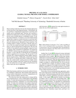 Pruning at a Glance: Global Neural Pruning for Model Compression