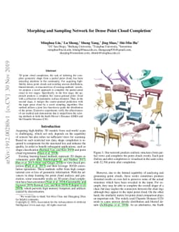 Morphing and Sampling Network for Dense Point Cloud Completion