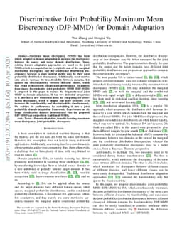 Discriminative Joint Probability Maximum Mean Discrepancy (DJP-MMD) for
  Domain Adaptation