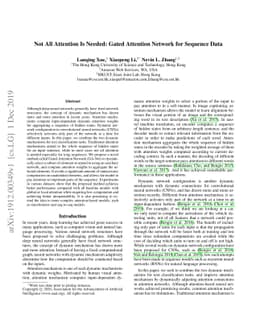 Not All Attention Is Needed: Gated Attention Network for Sequence Data