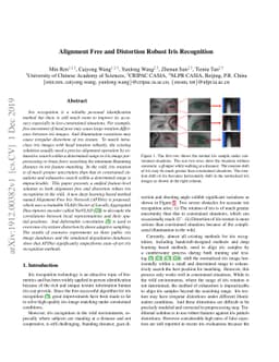 Alignment Free and Distortion Robust Iris Recognition