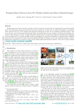 Training Object Detectors from Few Weakly-Labeled and Many Unlabeled
  Images