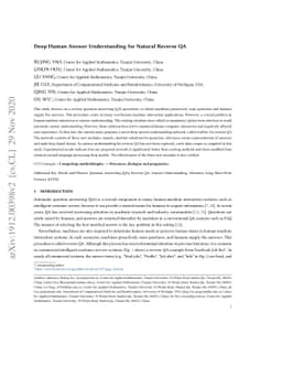 Deep Human Answer Understanding for Natural Reverse QA