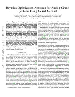 Bayesian Optimization Approach for Analog Circuit Synthesis Using Neural
  Network