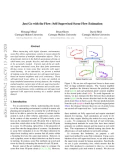 Just Go with the Flow: Self-Supervised Scene Flow Estimation
