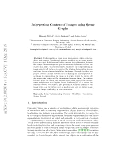 Interpreting Context of Images using Scene Graphs