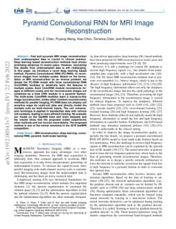 Pyramid Convolutional RNN for MRI Image Reconstruction