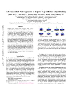 SPSTracker: Sub-Peak Suppression of Response Map for Robust Object
  Tracking