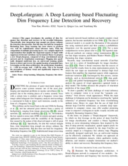 DeepLofargram: A Deep Learning based Fluctuating Dim Frequency Line
  Detection and Recovery