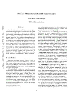 DEGAS: Differentiable Efficient Generator Search