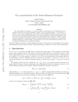 On a generalization of the Jensen-Shannon divergence