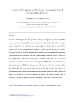 Inversion of 1D frequency- and time-domain electromagnetic data with
  convolutional neural networks