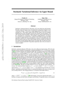 Stochastic Variational Inference via Upper Bound