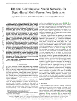 Efficient Convolutional Neural Networks for Depth-Based Multi-Person
  Pose Estimation