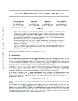 Pythia: AI-assisted Code Completion System