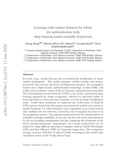 Learning scale-variant features for robust iris authentication with deep
  learning based ensemble framework