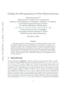 Guiding the Self-organization of Cyber-Physical Systems