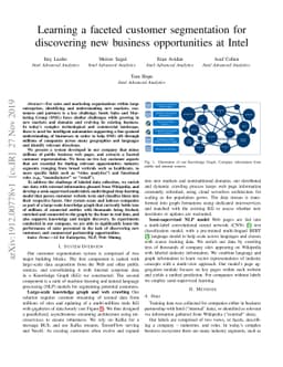 Learning a faceted customer segmentation for discovering new business
  opportunities at Intel
