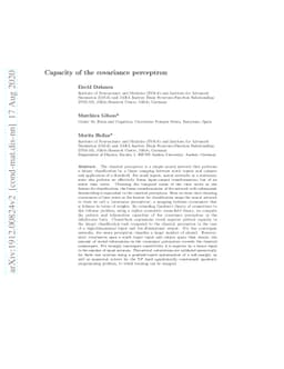 Capacity of the covariance perceptron