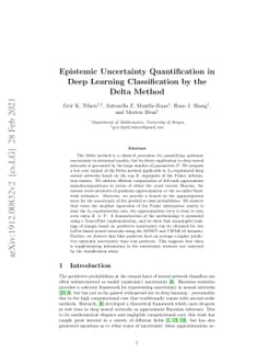 Epistemic Uncertainty Quantification in Deep Learning Classification by
  the Delta Method
