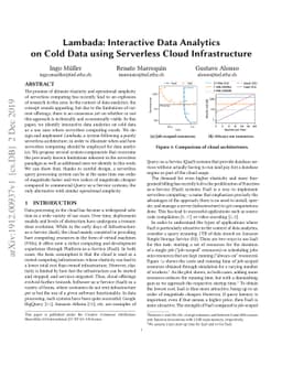 Lambada: Interactive Data Analytics on Cold Data using Serverless Cloud
  Infrastructure