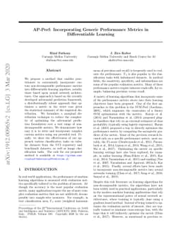 AP-Perf: Incorporating Generic Performance Metrics in Differentiable
  Learning
