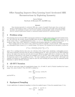 Offset Sampling Improves Deep Learning based Accelerated MRI
  Reconstructions by Exploiting Symmetry