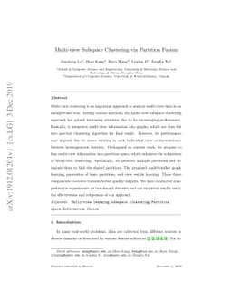 Multi-view Subspace Clustering via Partition Fusion