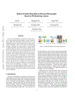 Robust Invisible Hyperlinks in Physical Photographs Based on 3D
  Rendering Attacks