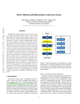 EDAS: Efficient and Differentiable Architecture Search