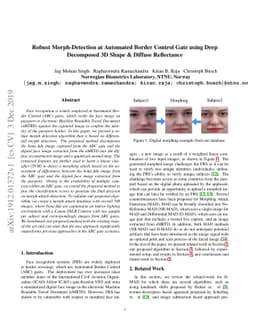 Robust Morph-Detection at Automated Border Control Gate using Deep
  Decomposed 3D Shape and Diffuse Reflectance