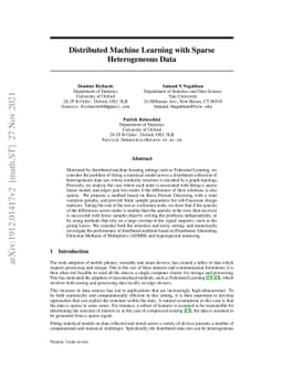 Distributed Machine Learning with Sparse Heterogeneous Data