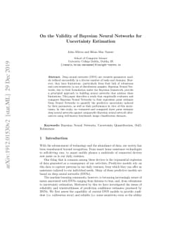 On the Validity of Bayesian Neural Networks for Uncertainty Estimation