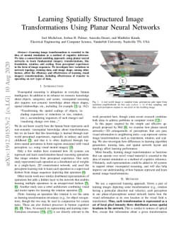 Learning Spatially Structured Image Transformations Using Planar Neural
  Networks