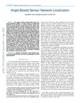 Angle-Based Sensor Network Localization