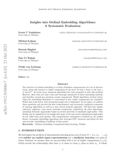 Insights into Ordinal Embedding Algorithms: A Systematic Evaluation