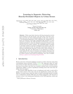 Learning to Separate: Detecting Heavily-Occluded Objects in Urban Scenes