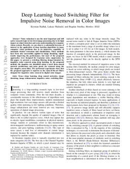 Deep Learning based Switching Filter for Impulsive Noise Removal in
  Color Images