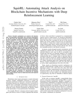 SquirRL: Automating Attack Analysis on Blockchain Incentive Mechanisms
  with Deep Reinforcement Learning