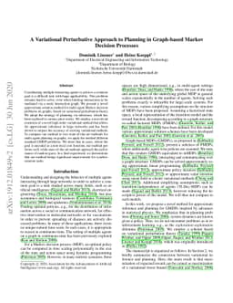 A Variational Perturbative Approach to Planning in Graph-based Markov
  Decision Processes