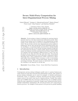 Secure Multi-Party Computation for Inter-Organizational Process Mining