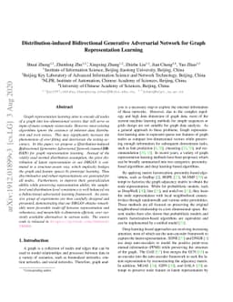 Distribution-induced Bidirectional Generative Adversarial Network for
  Graph Representation Learning