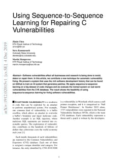 Using Sequence-to-Sequence Learning for Repairing C Vulnerabilities