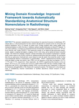 Mining Domain Knowledge: Improved Framework towards Automatically
  Standardizing Anatomical Structure Nomenclature in Radiotherapy