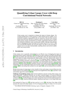 Quantifying Urban Canopy Cover with Deep Convolutional Neural Networks