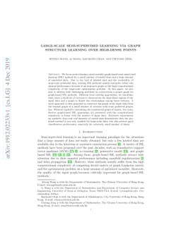 Large-Scale Semi-Supervised Learning via Graph Structure Learning over
  High-Dense Points