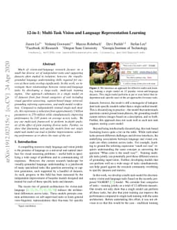 12-in-1: Multi-Task Vision and Language Representation Learning