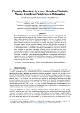 Clustering Time-Series by a Novel Slope-Based Similarity Measure
  Considering Particle Swarm Optimization