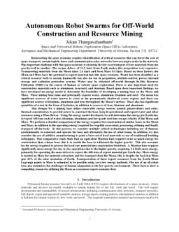 Autonomous Robot Swarms for Off-World Construction and Resource Mining